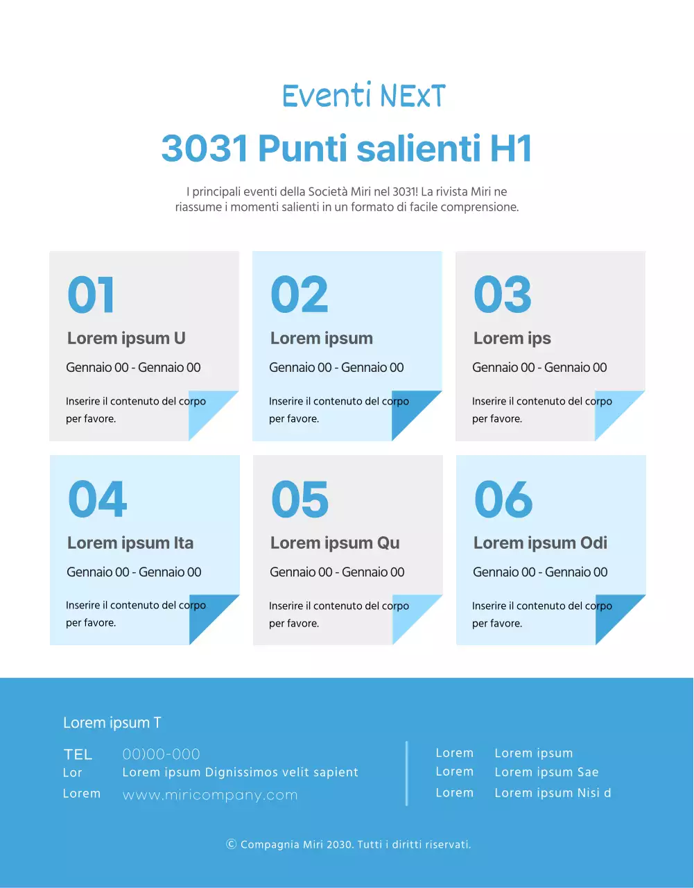 Newsletter sulla cultura aziendale Blue Clean