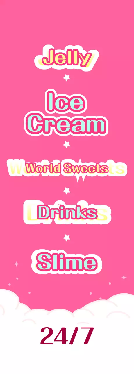 Ruang es krim berwarna merah muda dan biru muda