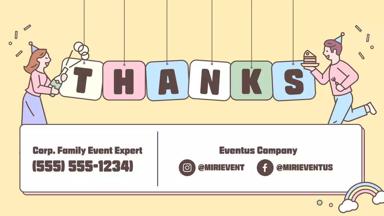 베이지 레트로 이벤트 초대장 프레젠테이션