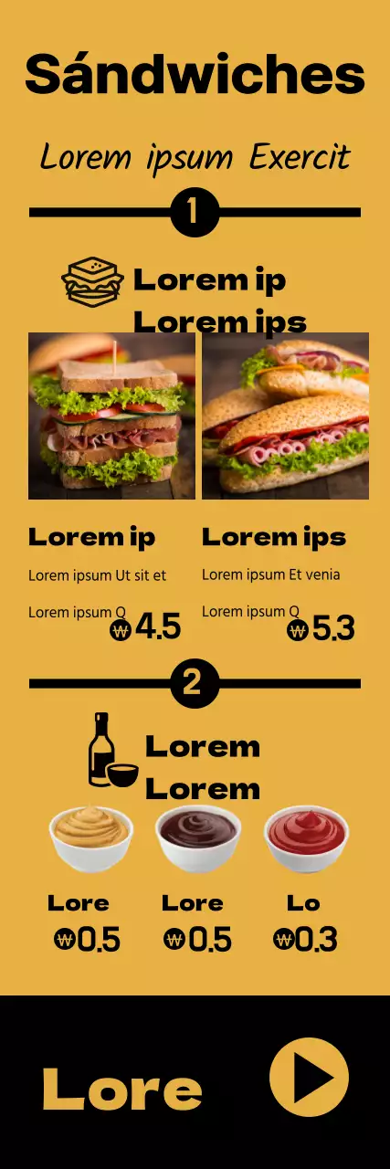 Seleccione un bocadillo