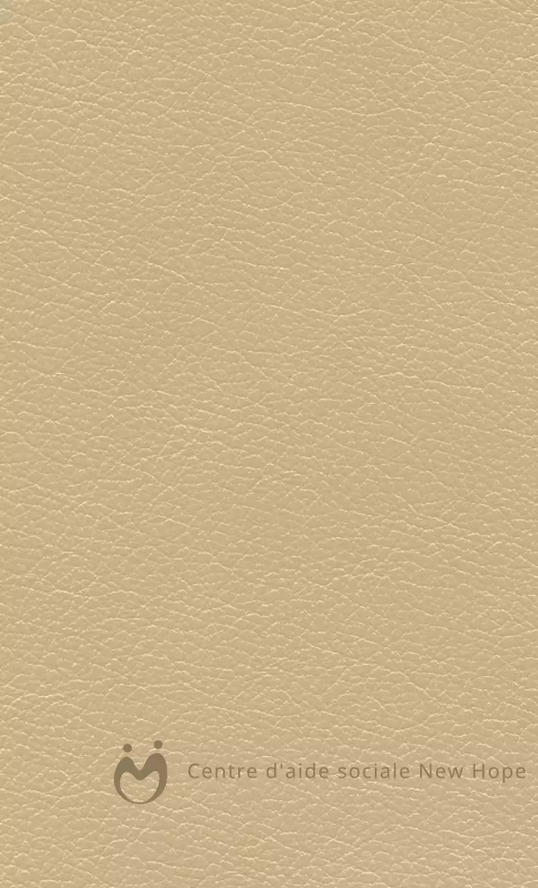 Agenda avec le nom et le logo du centre d'aide sociale