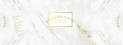 Weißes Gold modernes Marmormuster Cafe