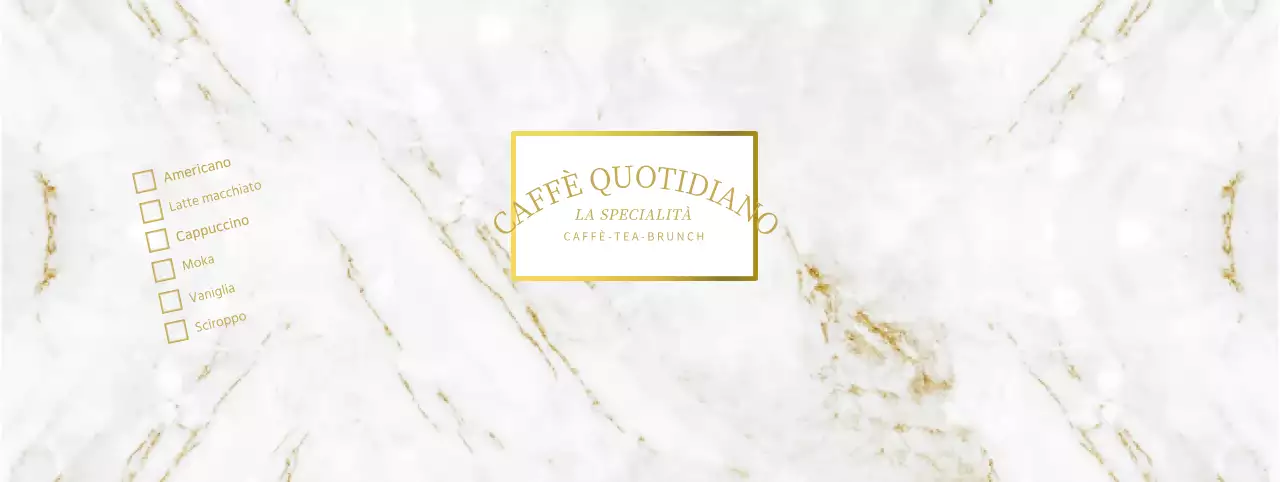 Modello di marmo caffetteria menu bevande visualizzazione bicchieri di carta