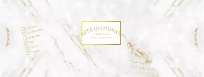 Modello di marmo caffetteria menu bevande visualizzazione bicchieri di carta