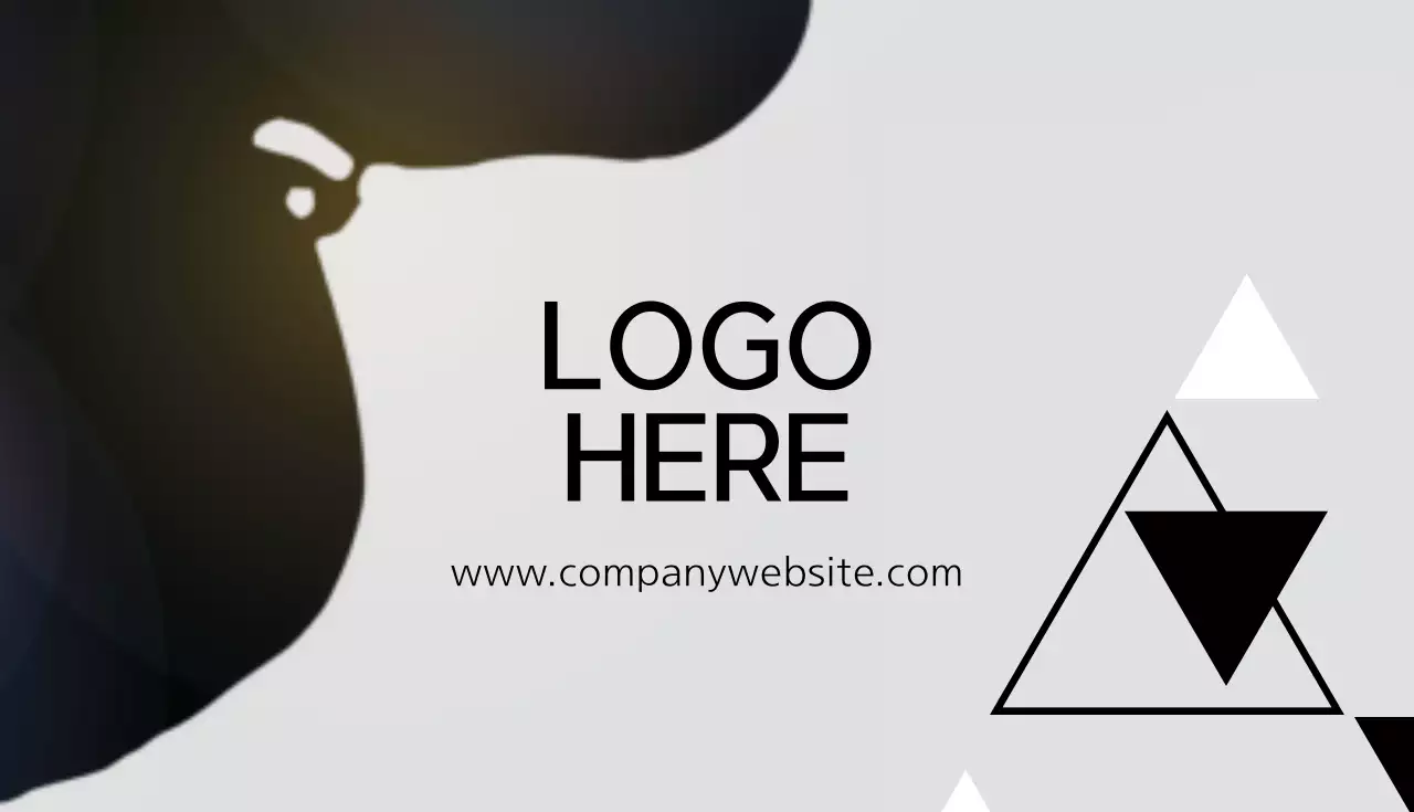 グレー モダン ビジネス 名刺