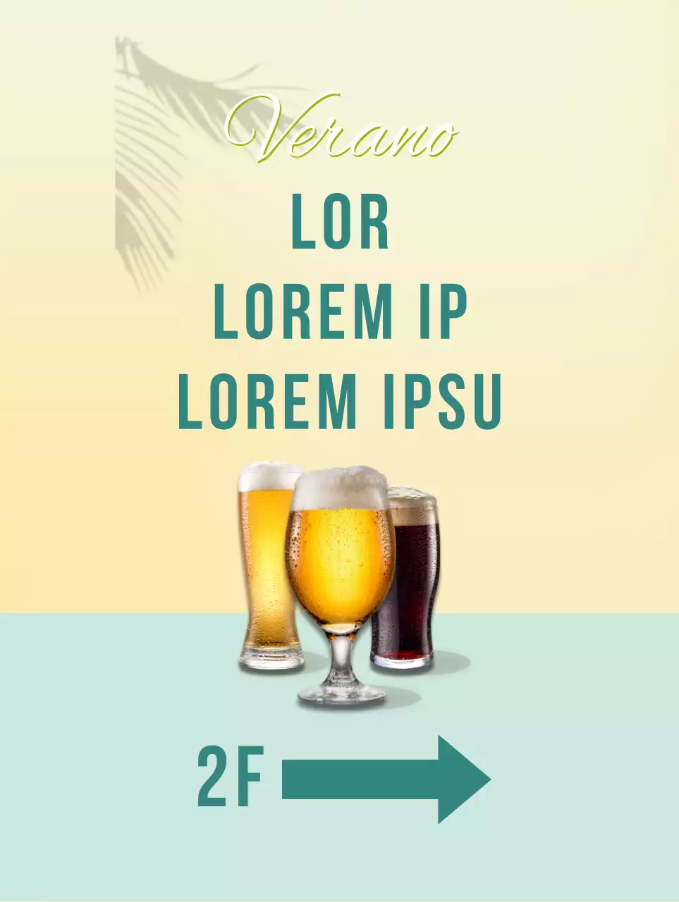 Una bebida refrescante en amarillo y azul claro