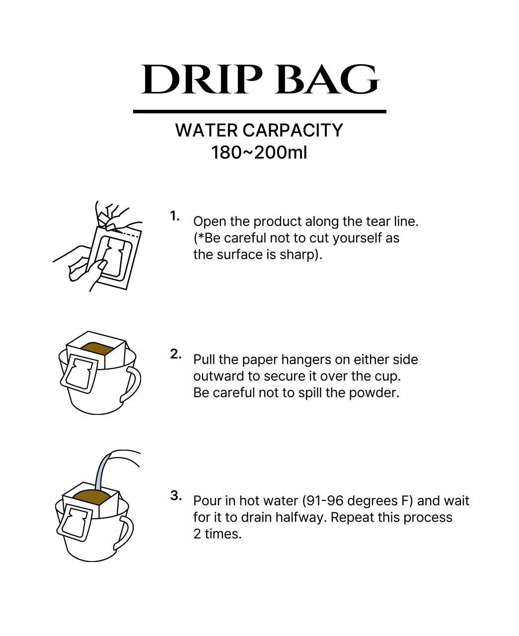 Kantong dengan logo kopi berwarna krem