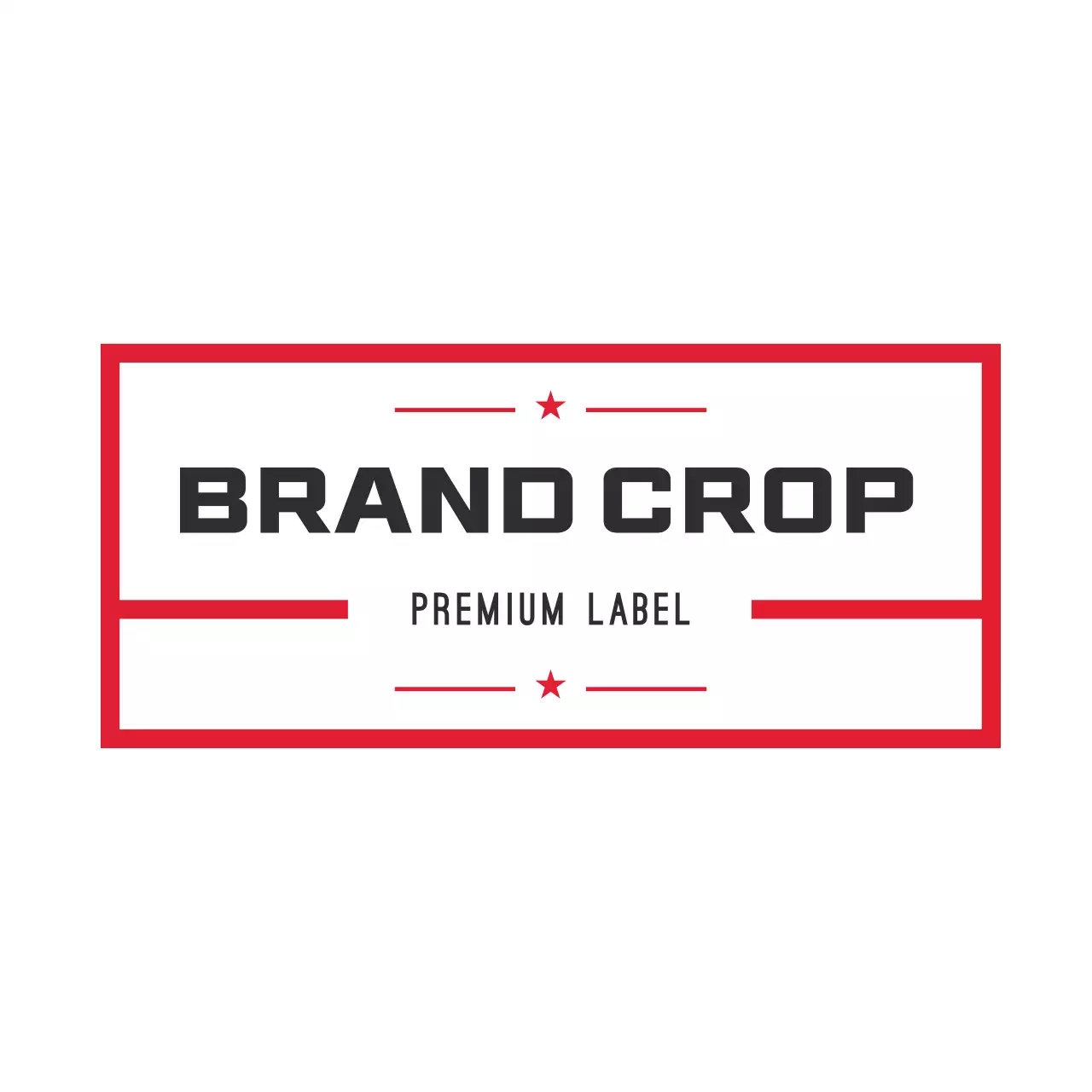 赤 シンプル ラベル ロゴ