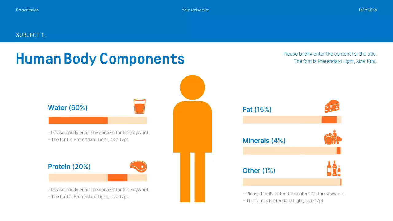 Blue Modern Nutrition Guide Presentation
