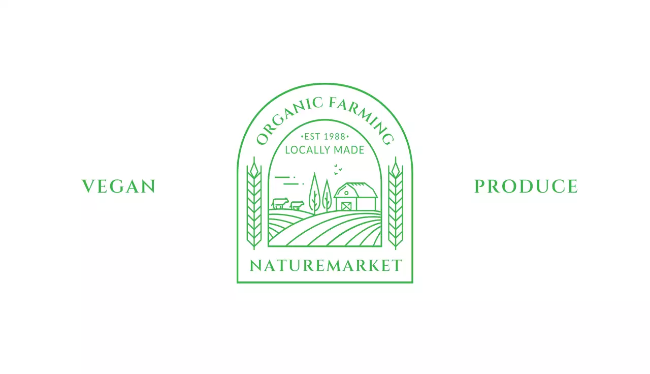 Kartu nama dengan logo pertanian alami