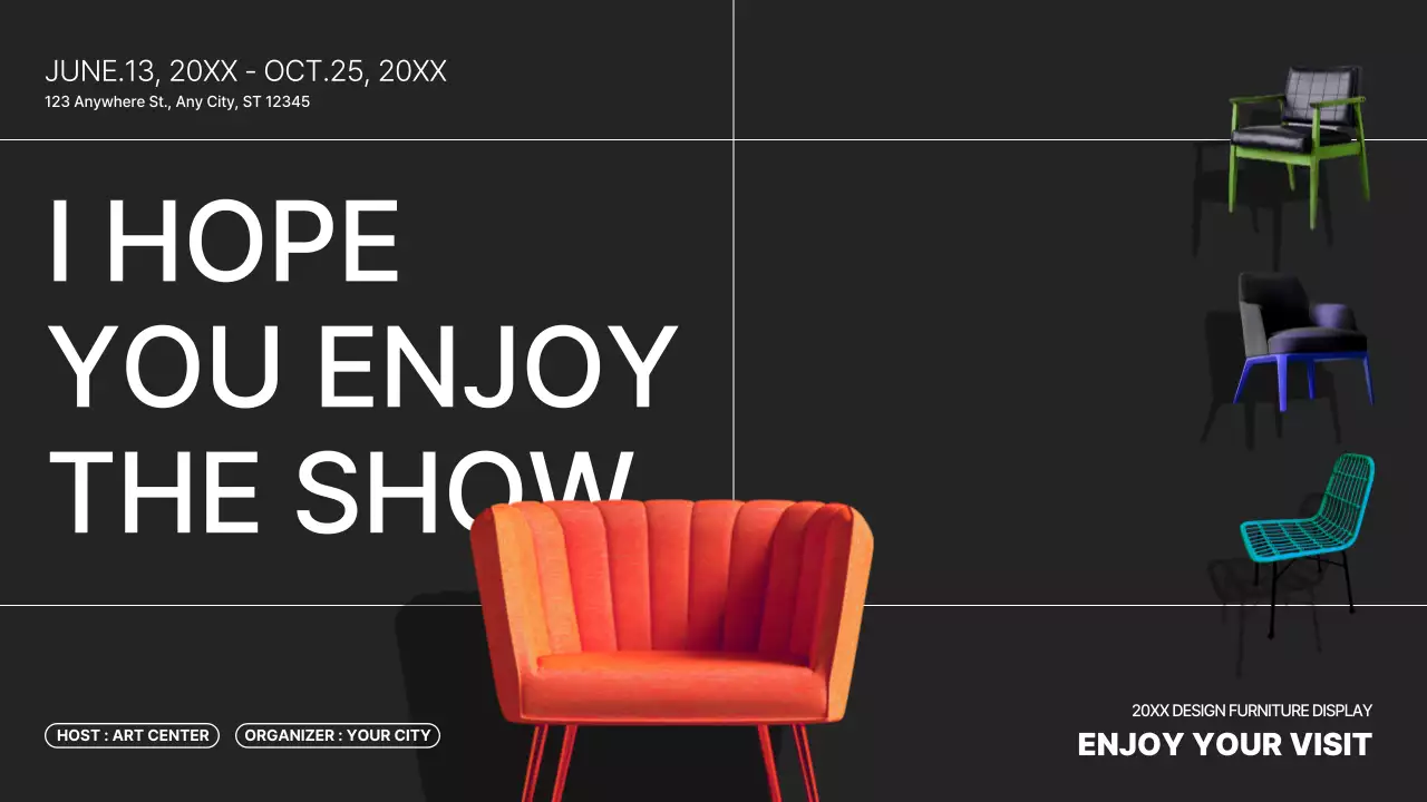 오렌지 모던 가구 전시회 프리젠테이션