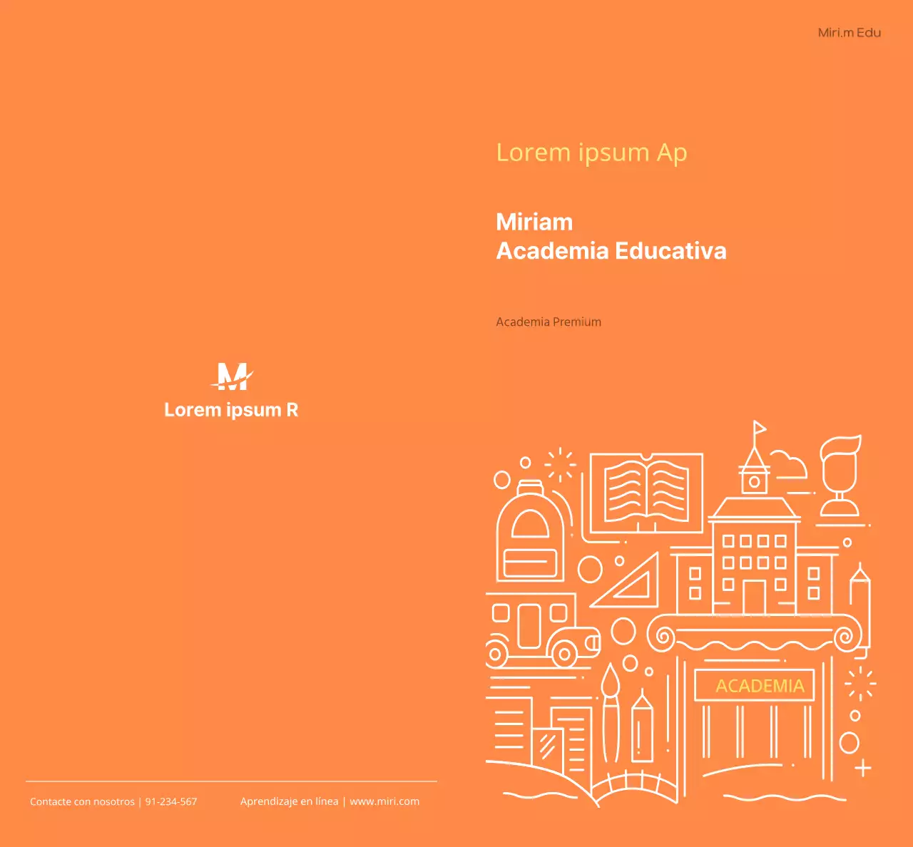 Promocione la educación de su centro en naranja