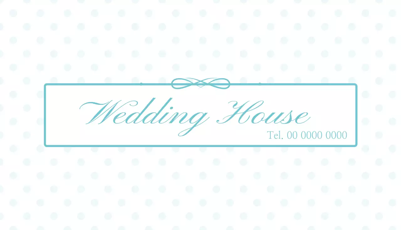 水色 上品 ウェディング 名刺