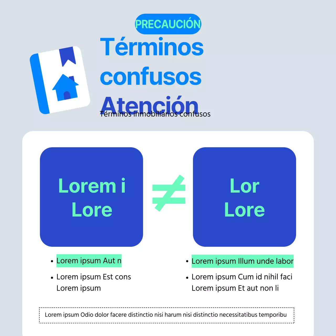 Icono de la casa azul y menta Provisión para reparaciones a largo plazo
