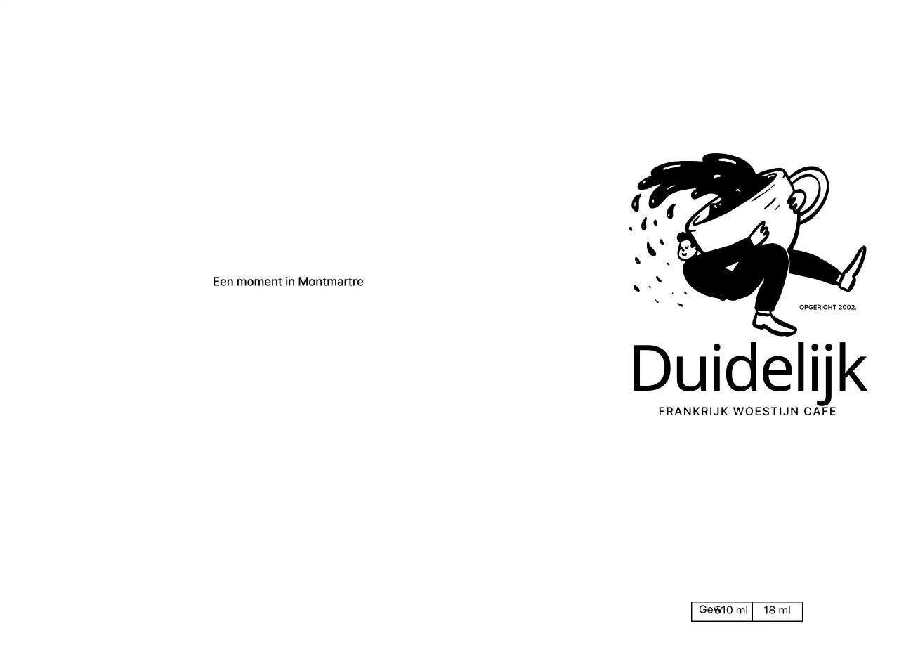 Ontwerp een café met geestige illustraties