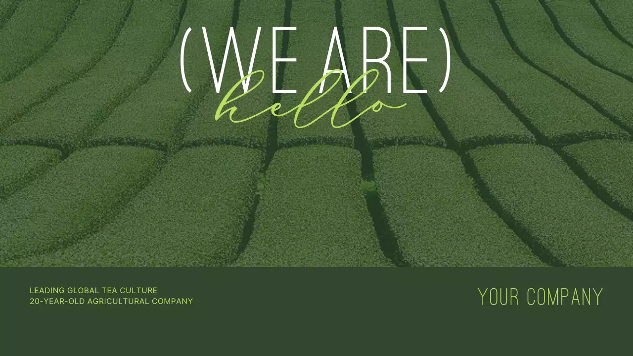 그린 러스틱 티 프로모션 프레젠테이션