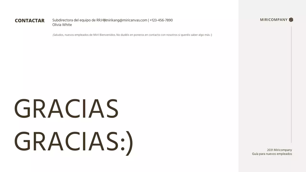 Una guía sencilla y básica para los nuevos contratados, con toques verdes