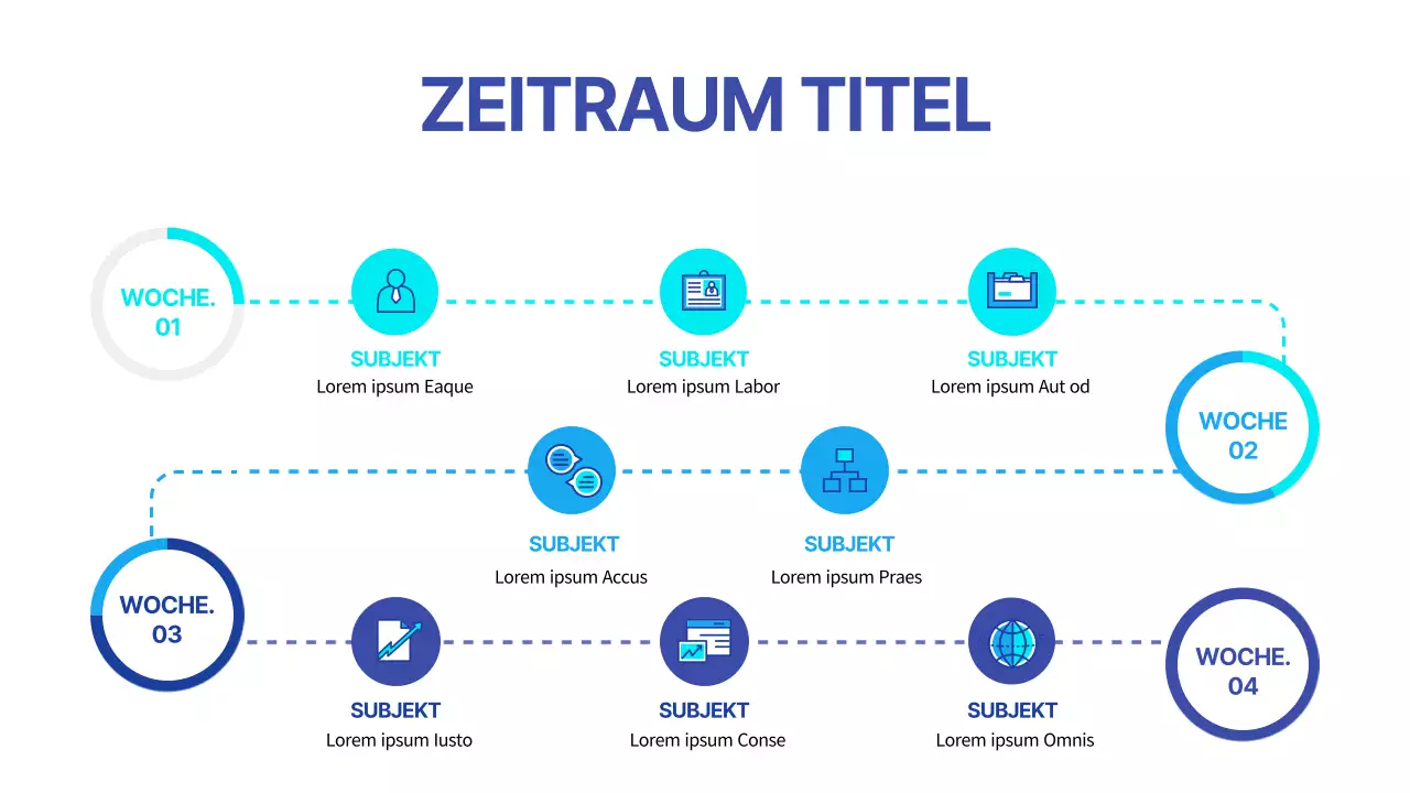 Gepunkteter Fahrplan in blau