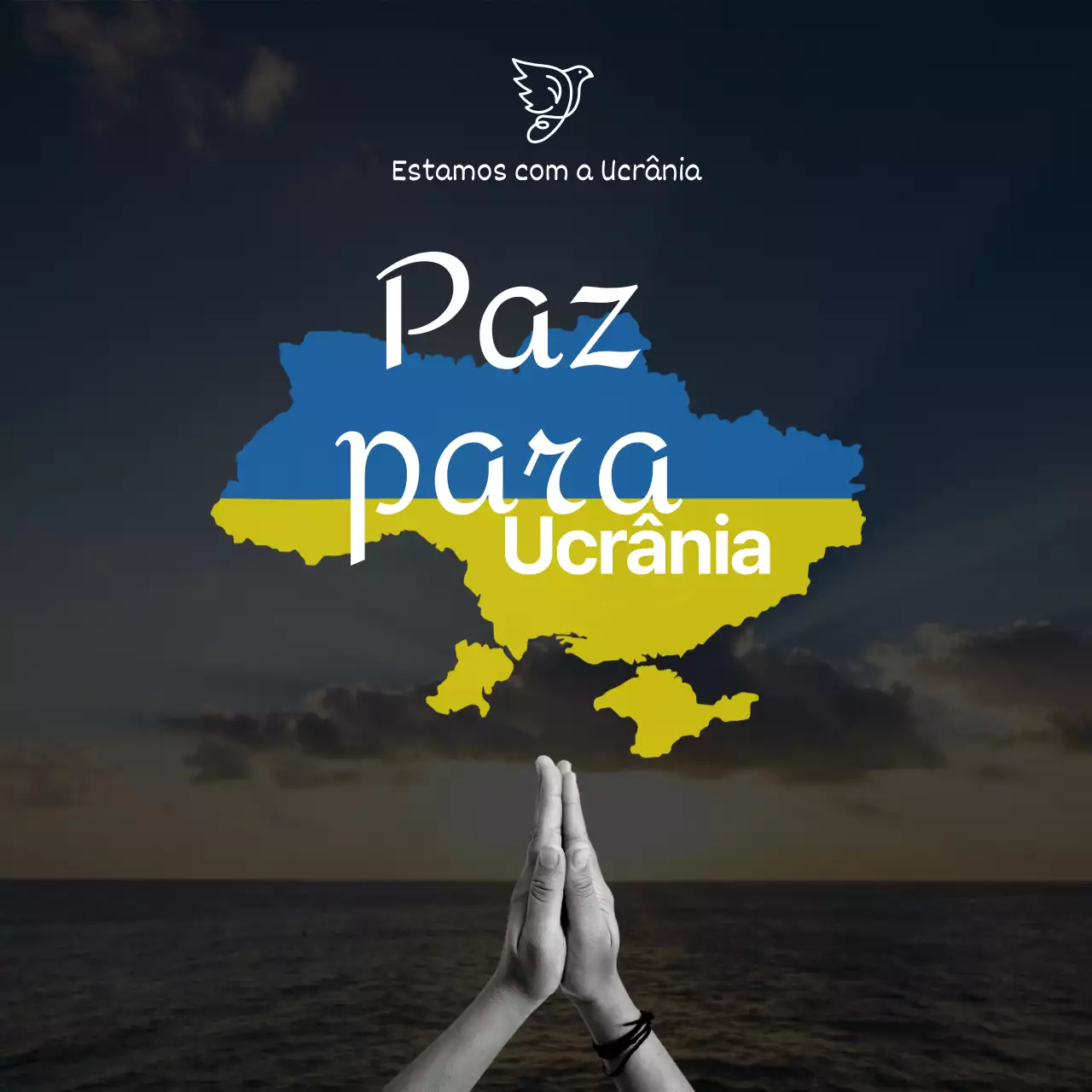 Uma simples oração azul e amarela contra a guerra