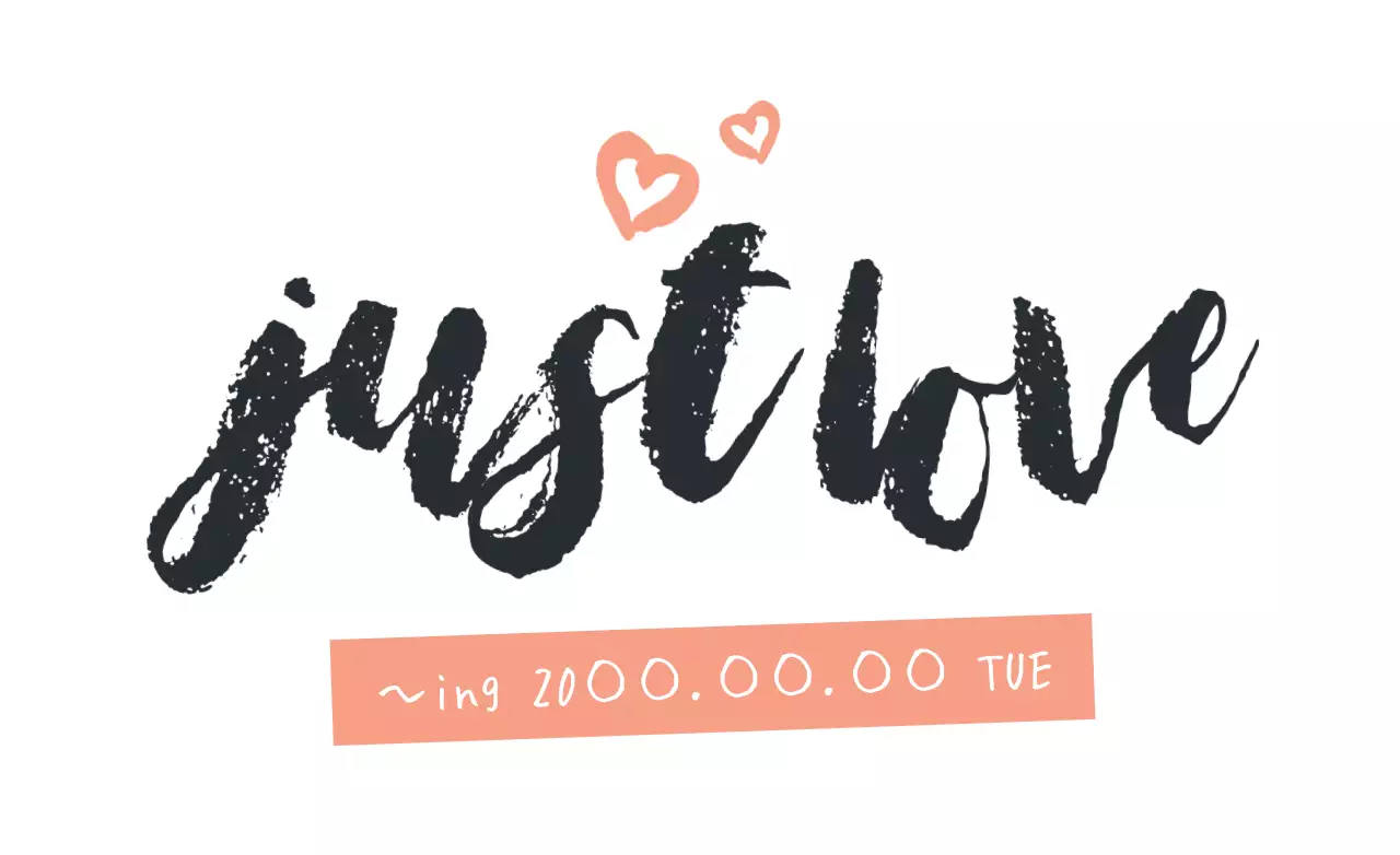 ピンク 手書き風 ラブレター 手紙 ファンシーバナー