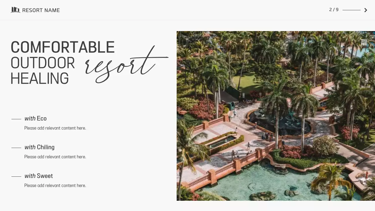 그레이 모던 리조트 제안 프레젠테이션