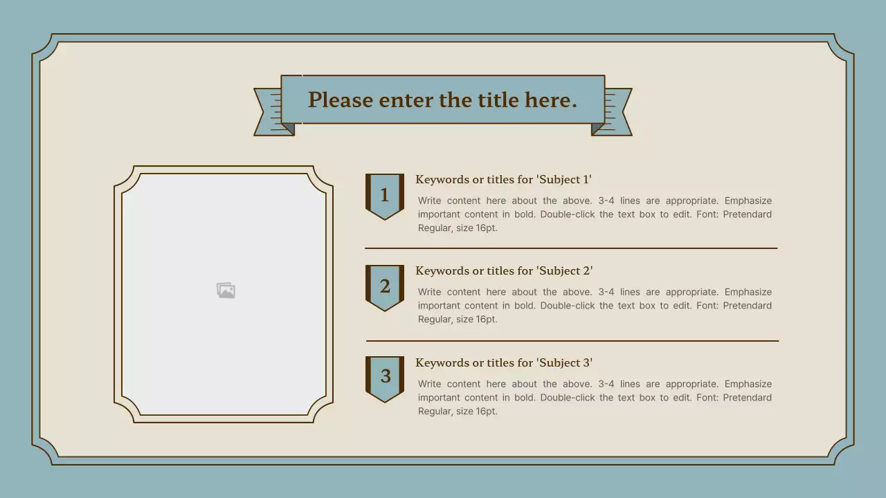 Vintage frame presentation kit in pink and gold