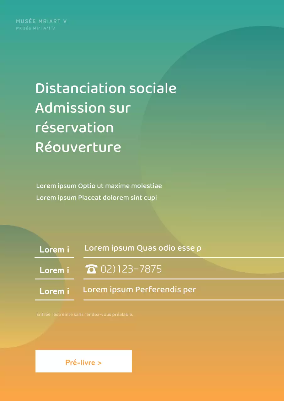 Pré-réservation et promotion d'une simple rencontre de fondateurs en dégradé de vert et de marron