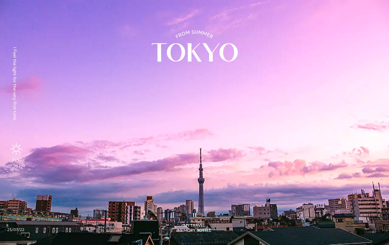 Desain tumbler stensil dengan pemandangan kota yang emotif