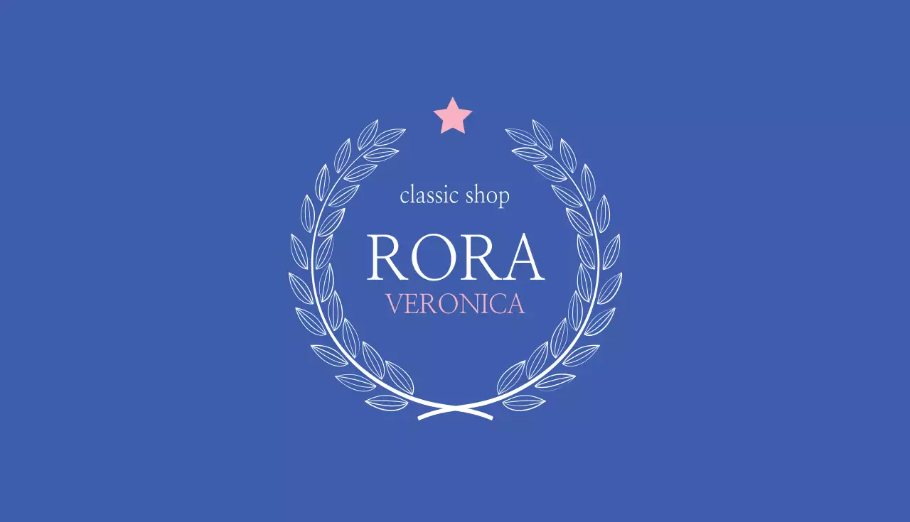 青 モダン ショップ 名刺