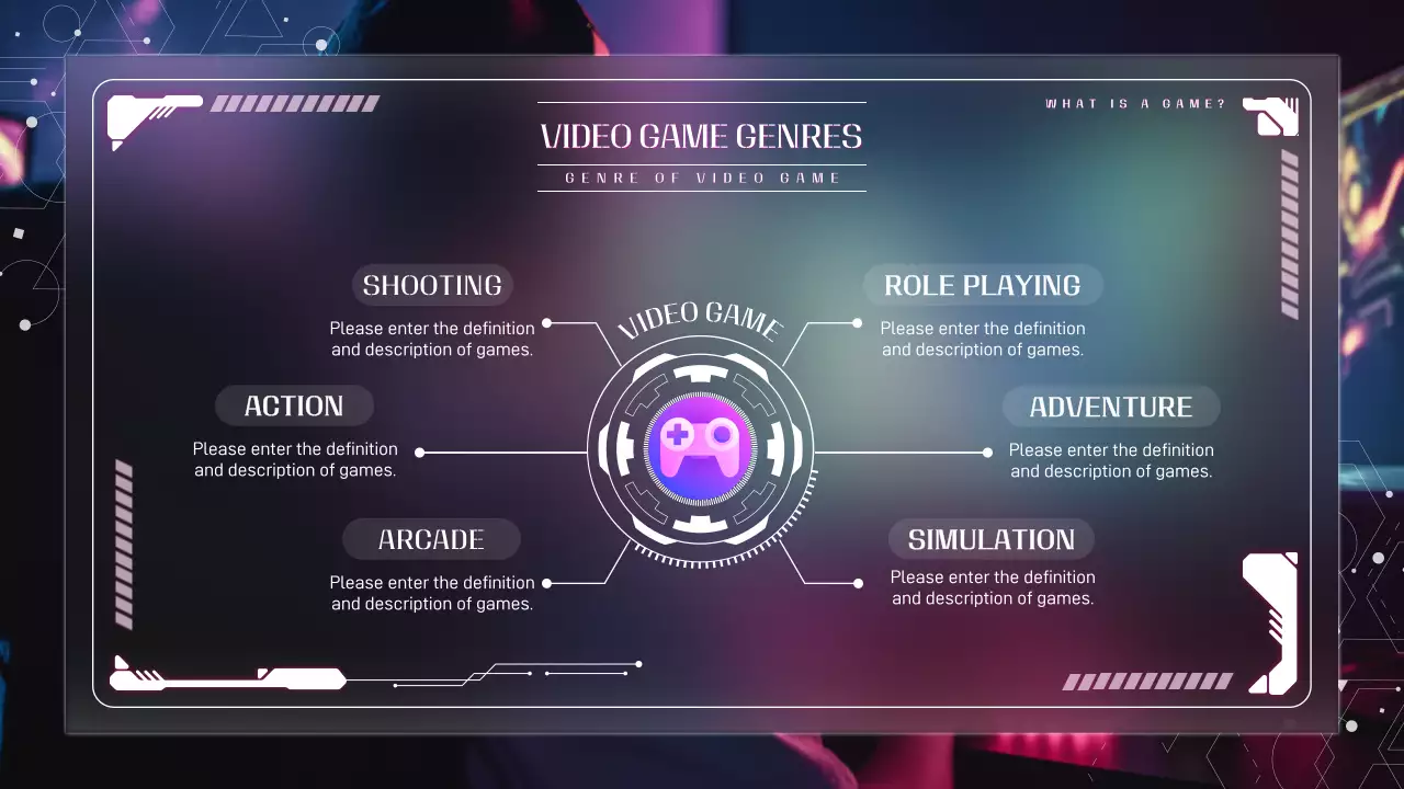 네온 사이버 게임 프리젠테이션