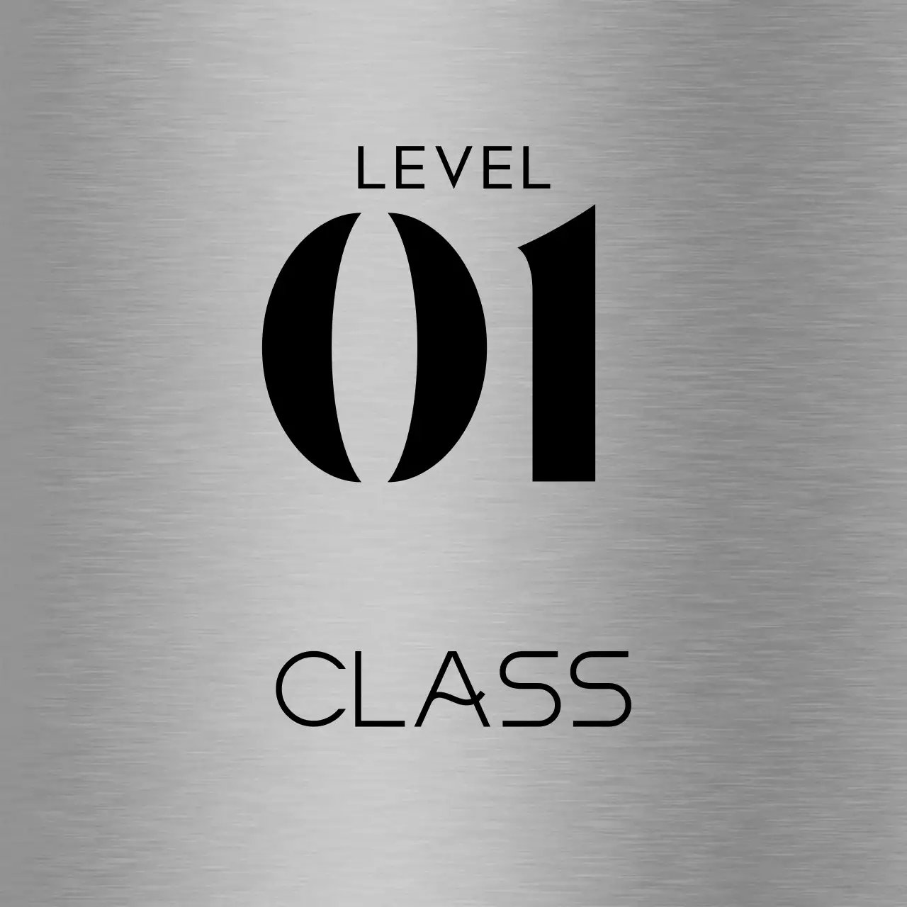 Simple placeholder sign with black school class name text