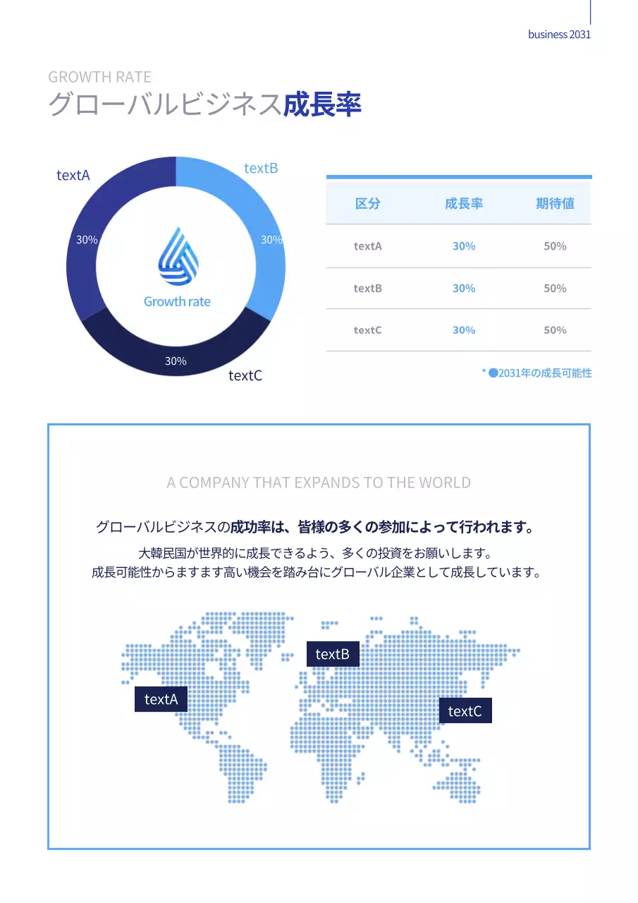 青 モダン ビジネス プラン 文書フォーム