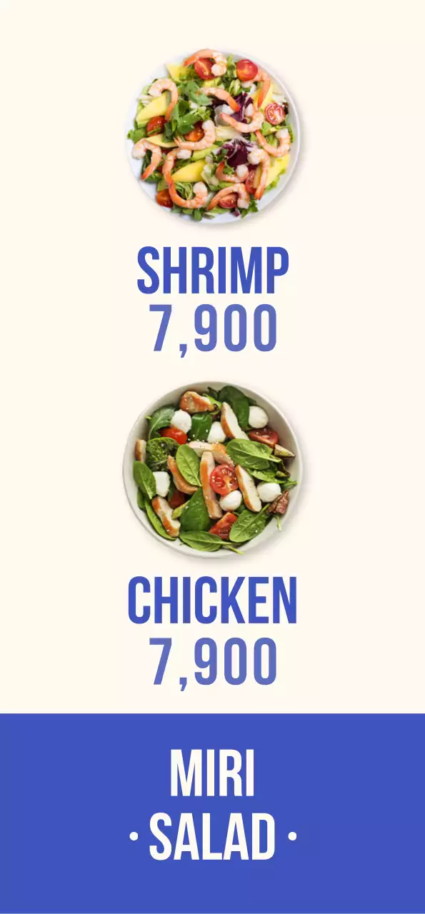 A cool and refreshing salad banner with blue accents