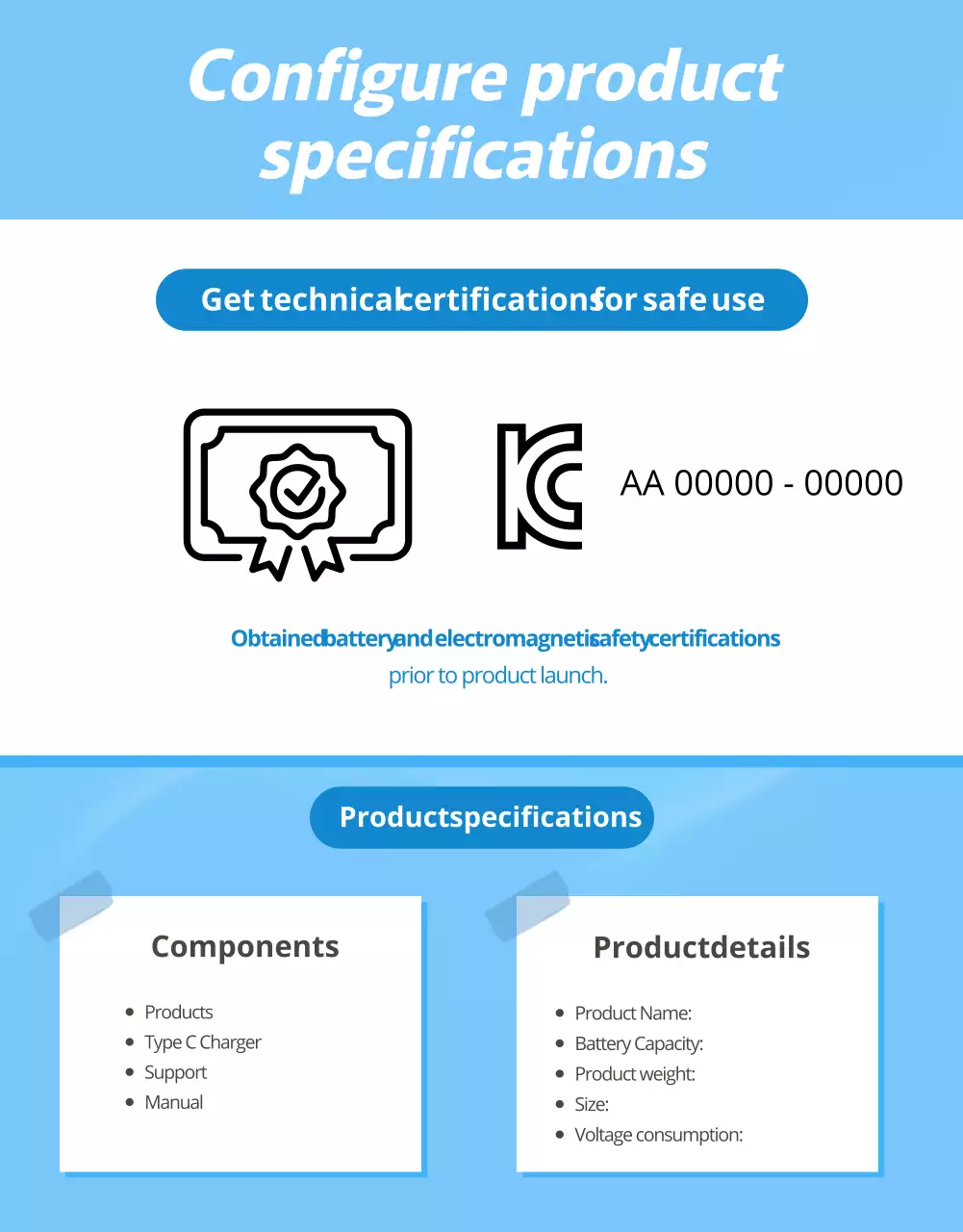 Blue Modern Handheld Fan Promotion Poster