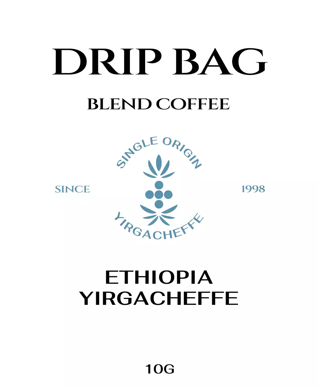 Kantong dengan logo kopi berwarna krem