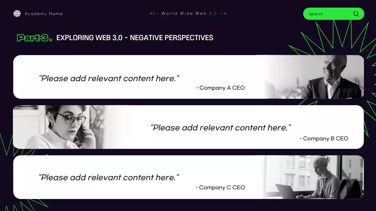 블랙 모던 웹 코스 프레젠테이션