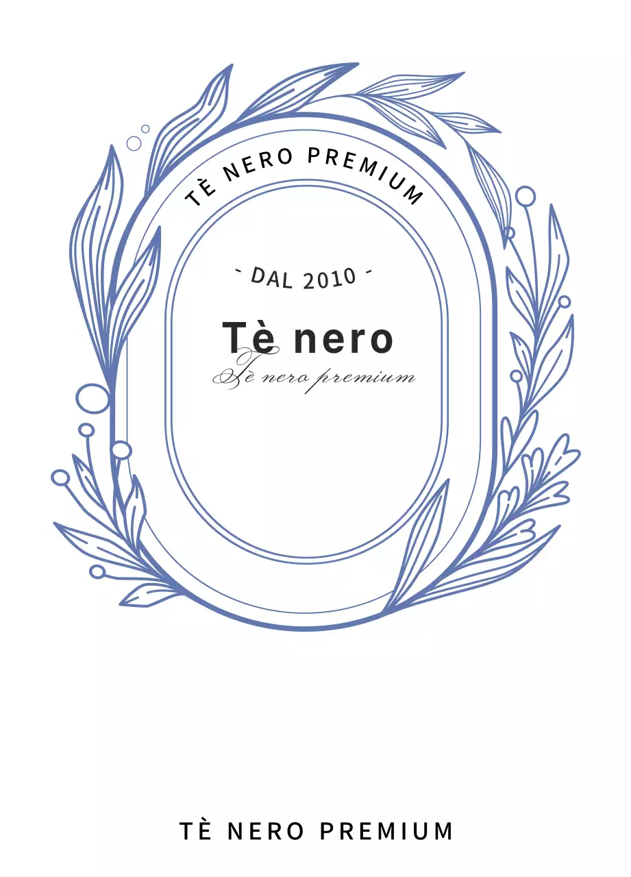 Illustrazione di linea Pacchetto di tè nero