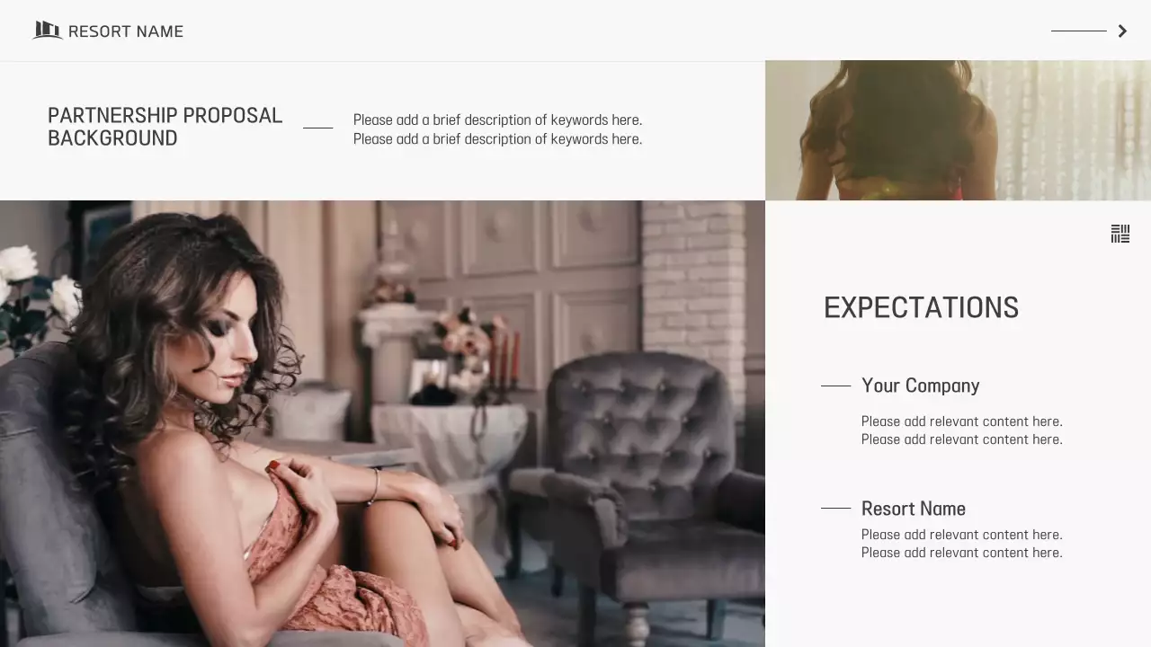 그레이 모던 리조트 제안 프레젠테이션