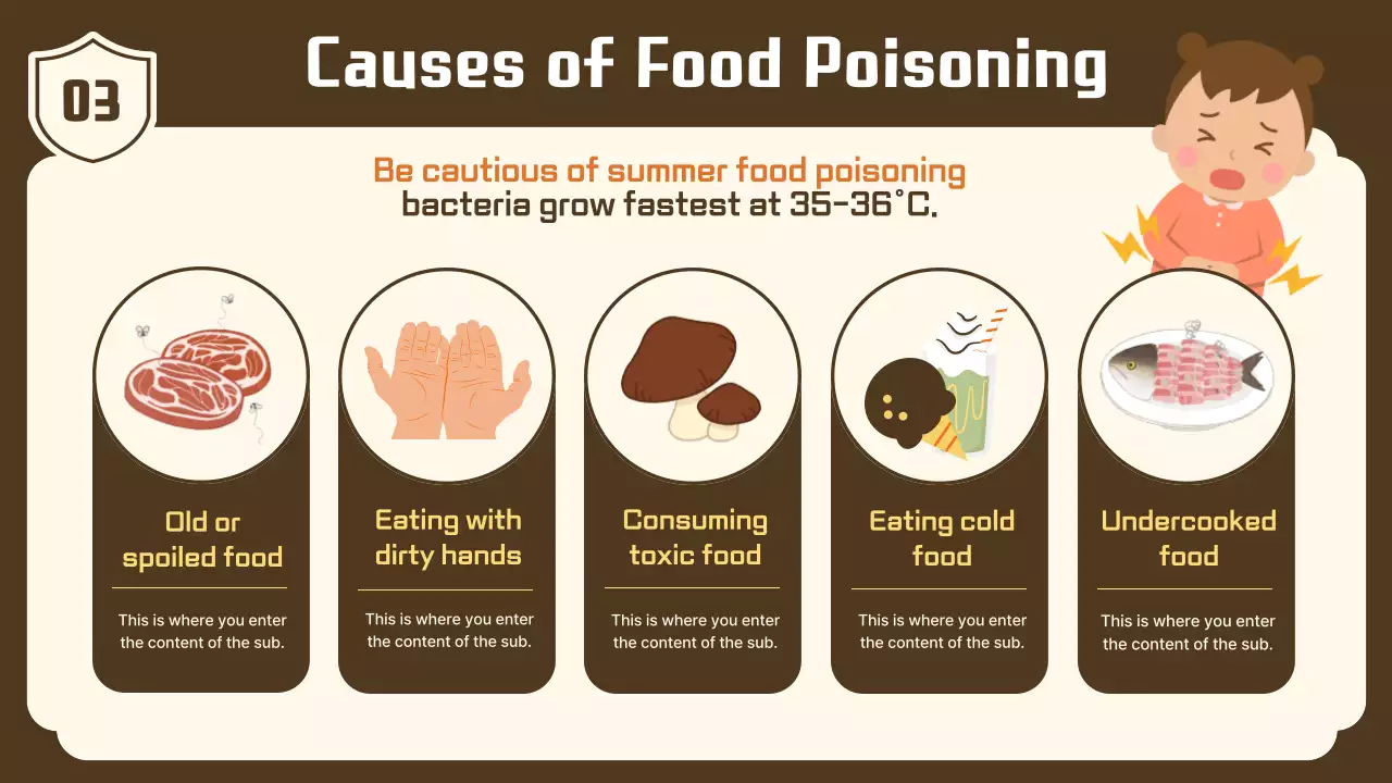 베이지 심플 푸드 가이드 프레젠테이션