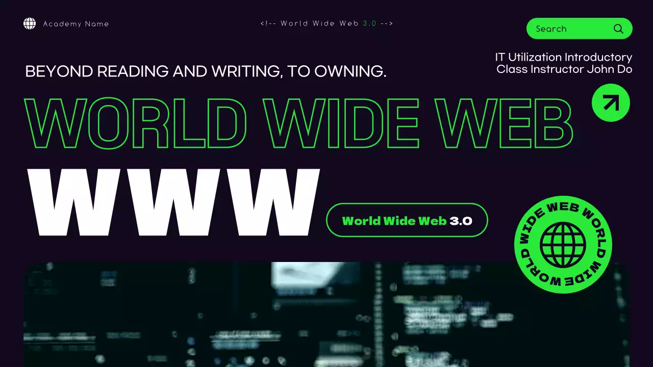 블랙 모던 웹 코스 프레젠테이션