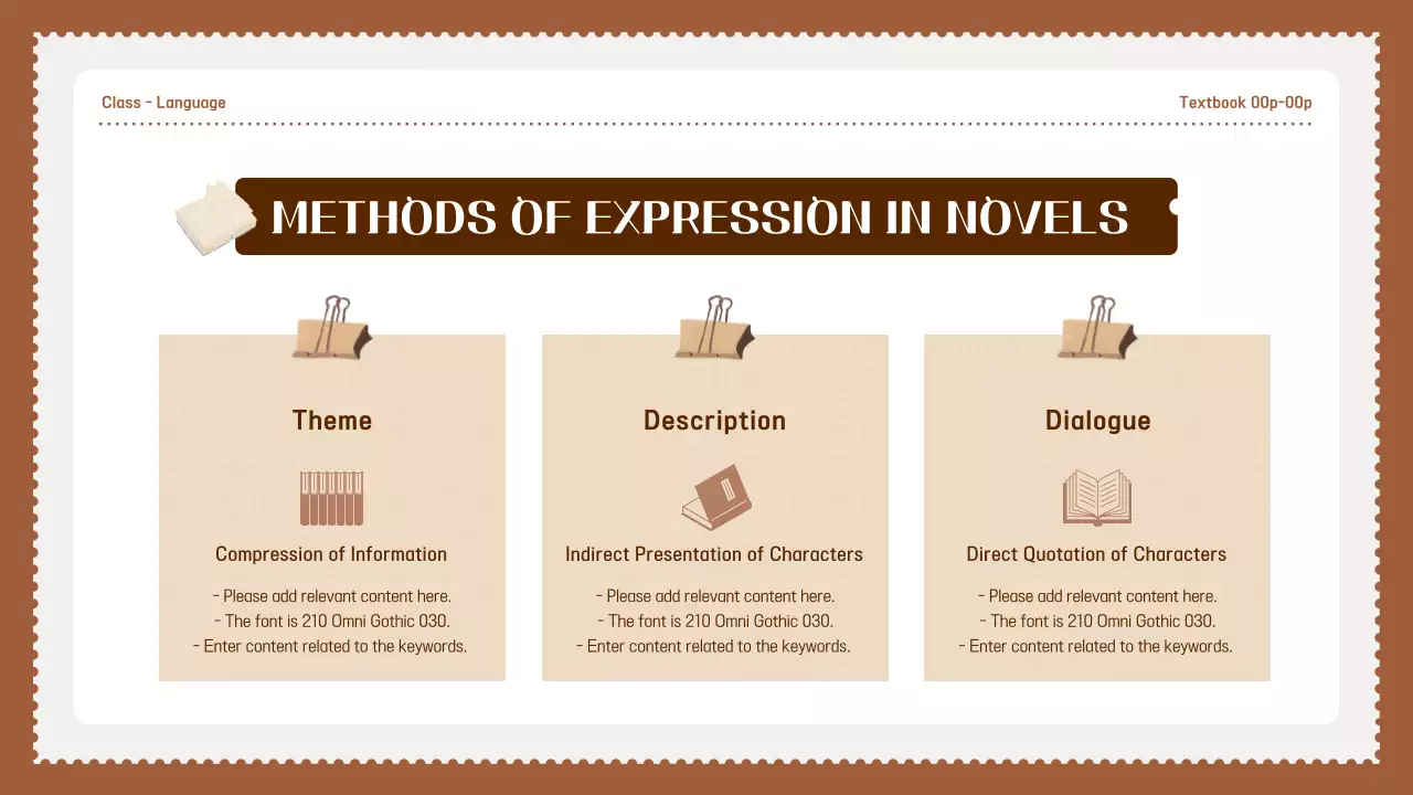 Brown Vintage Novel Course Presentation