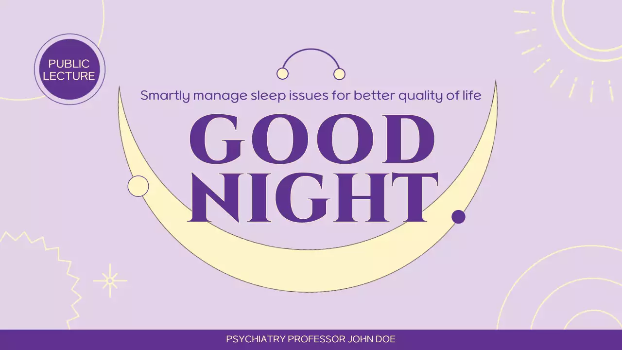 Purple Modern Sleep Lecture Presentation