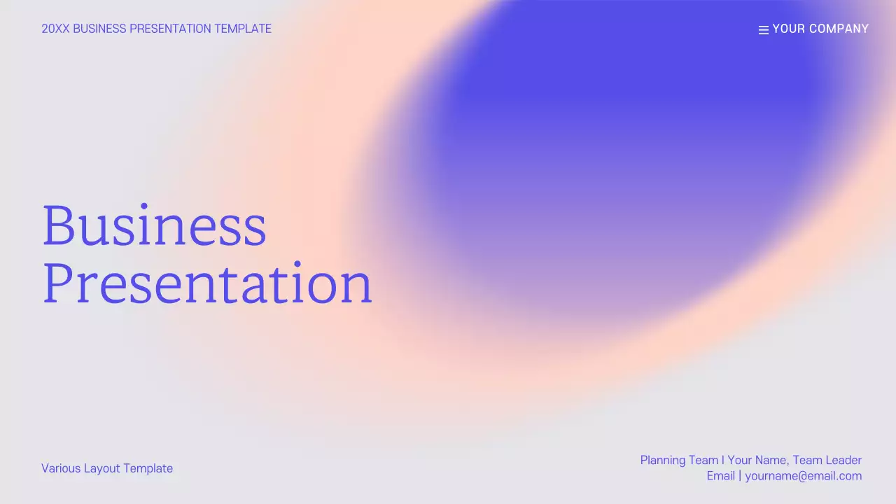 Blue Minimal Business Presentation