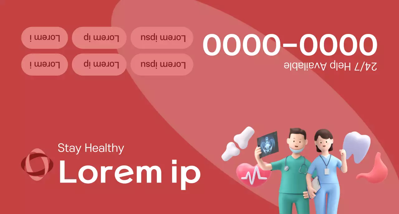 Sebuah karya promosi perusahaan asuransi dengan ilustrasi 3D bernuansa gelap dan ikon kesehatan.