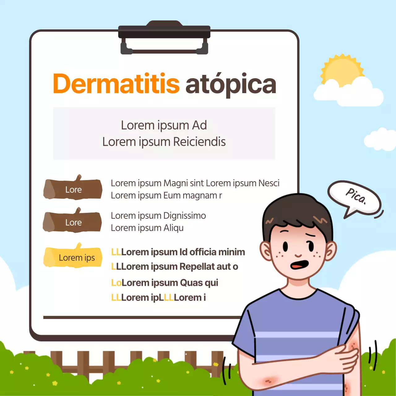 Diseño CardNews en amarillo