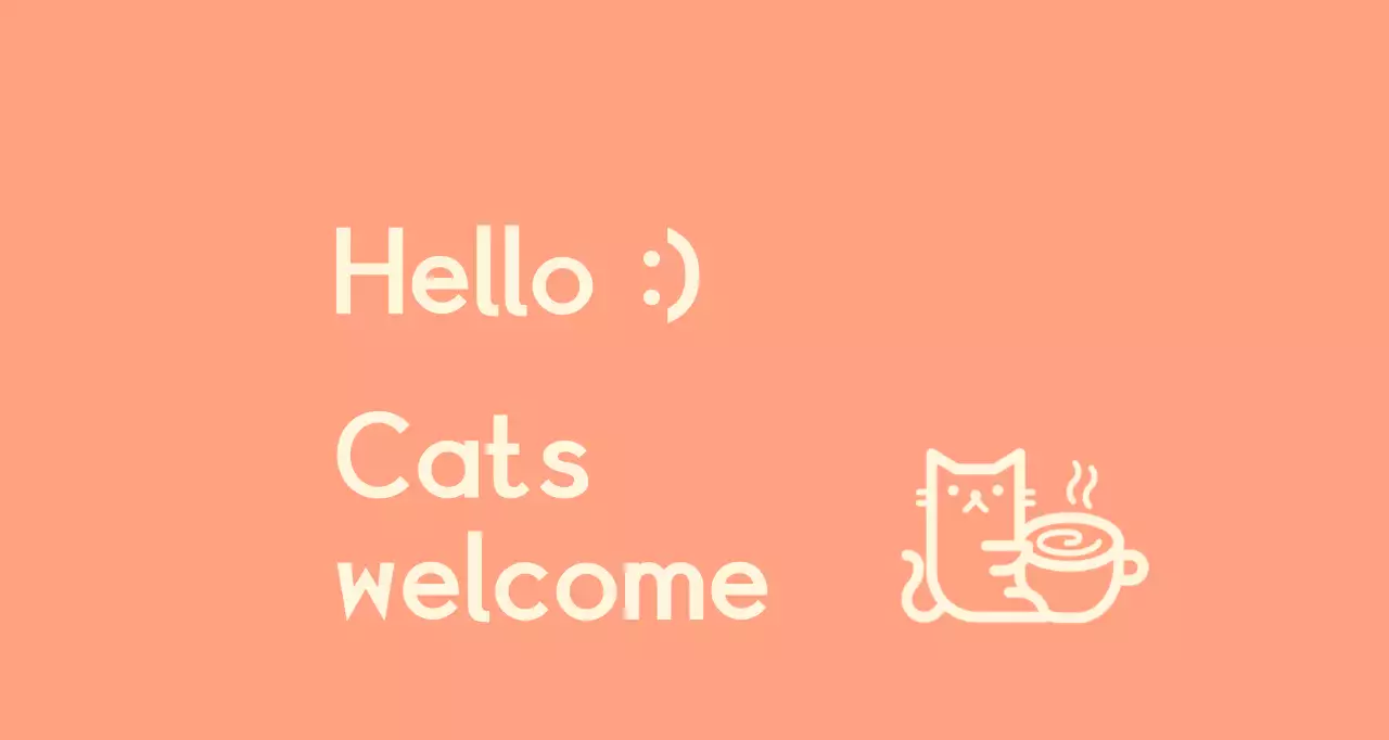 Cat Cafe Ballette with cats on a pink pink background