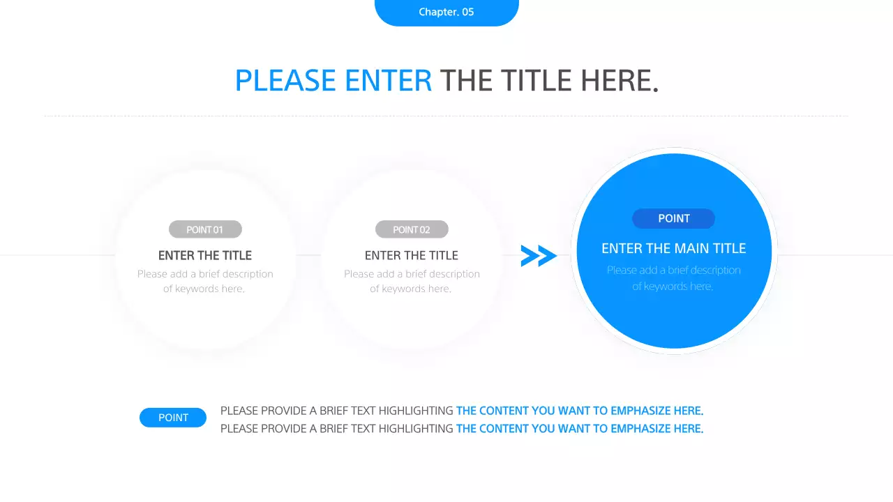 Uma apresentação comercial simples em branco e azul