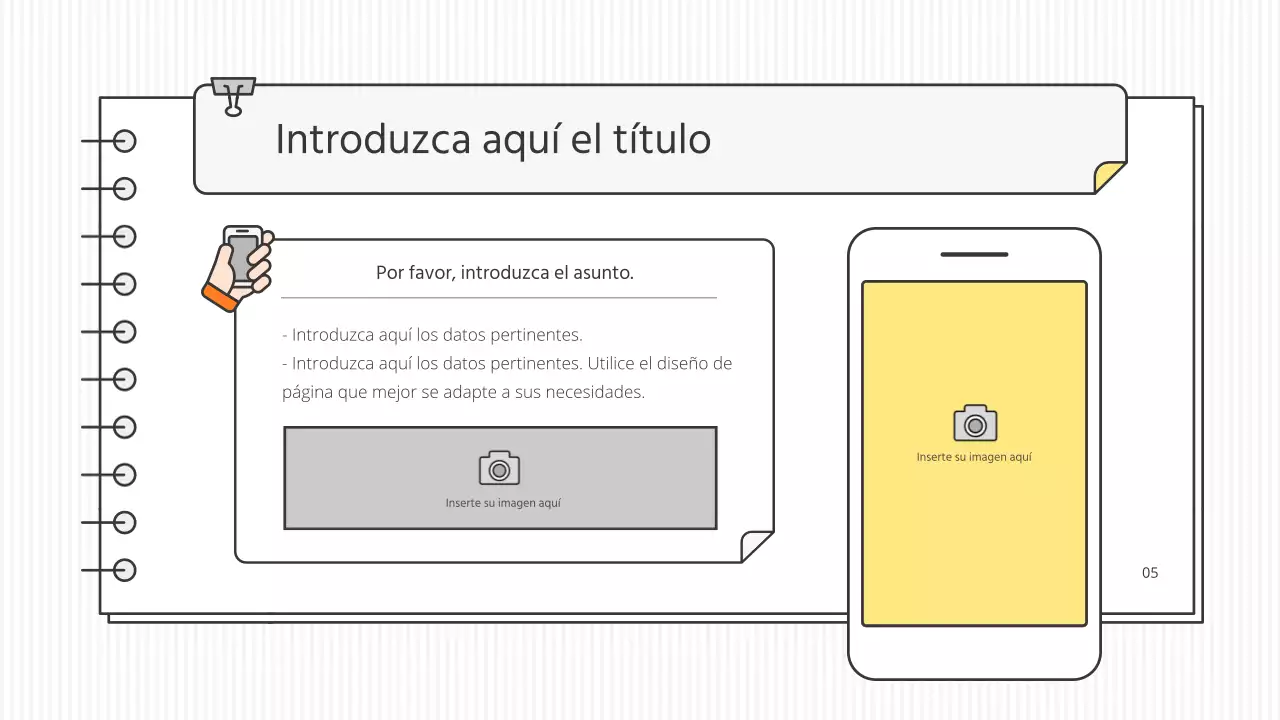 Kit de presentación educativa conceptual en blanco y colores de acento