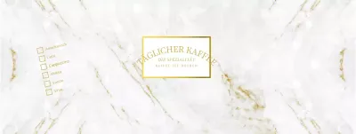 Marmormuster Cafe Getränk Menü Display Papier Tassen