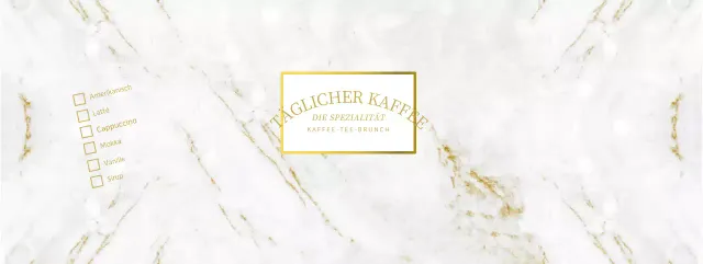 Marmormuster Cafe Getränk Menü Display Papier Tassen